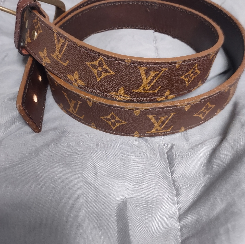 COPY - Louis Vuitton belt , upcycled from a authentic Louis Vuitton bag . Size …